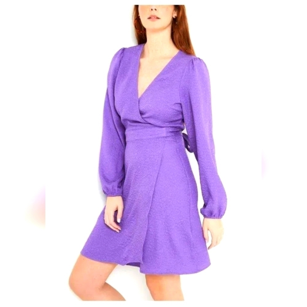 Ichi purple wrap dress size 36